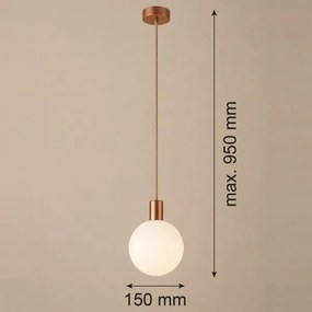 Argon 9006 - Kültéri kábeles függeszték ORE 1xG9/6W/230V rézszínű