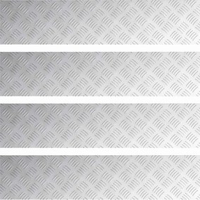 vidaXL Lépcsőfok Négyszögletes 4 pcs Ezüst 90 x 20 cm Alumínium