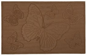 Lábtörlő pillangós, kókusz-PVC, 75x45x1cm