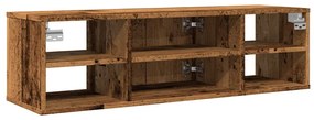 antik fa színű szerelt fa faliszekrény 101x30x29 cm