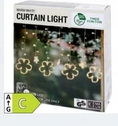 Húsvéti Ablakfüggöny Nagy Beltéri Virágok 130 led Ablakhoz