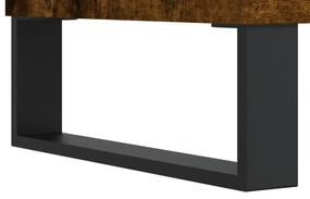 füstös tölgy színű szerelt fa dohányzóasztal 90x49x45 cm