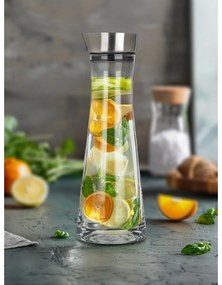 Banquet Karaffa üvegből, rozsdamentes acél öntővelDALEN 1000 ml