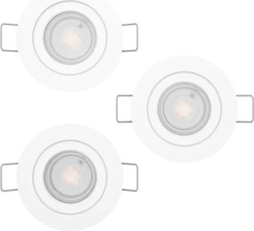 Eglo 902262 - 3 darabos BARRANCO beépíthető LED spotlámpa LED/4,8W/230V fehér