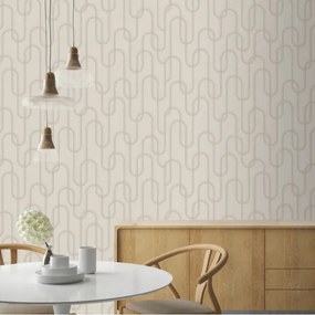 Decomode Textil Tapéta 10,05 m × 52 cm Bézs-Krém