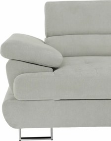 Ülőgarnitúra, világosszürke, szövet, jobbos, BUTON P