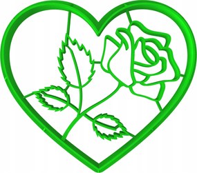 PrĂ©mium MĂ©zeskalĂĄcs Ă©s keksz lyukasztĂł Valentin Nap SzĂv RĂłzsa 8cm