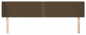 sötétbarna szövet fejtámla 163x16x78/88 cm