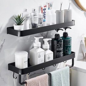 2x Függő Fürdőszobai Polc fúrás nélkül 50cm