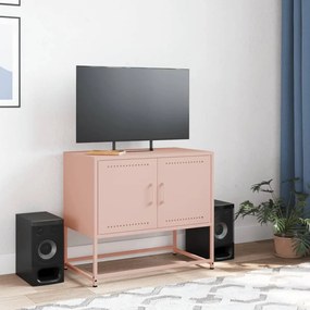 rózsaszín acél TV-szekrény 68,5x39x60,5 cm