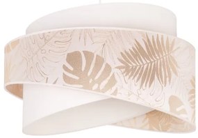 Duolla - Csillár zsinóron BROOKLYN 1xE27/40W/230V átm. 50 cm fehér/réz