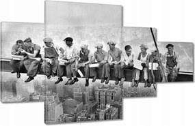 Vászonkép 130x80 Dolgozók a gerendán