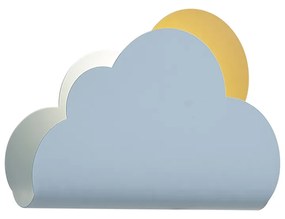 Gyerekszobai fali lámpa kék felhővel és nappal - Cloudy
