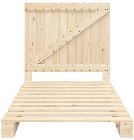 tömör fenyőfa ágykeret fejtámlával 100 x 200 cm
