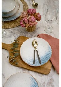 24 darabos étkészlet fehér/kék/porcelán