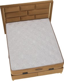 Boxspring ágy 160x200, világosbarna, GOLDBIA