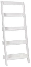 Ötszintes fehér létrapolc MOBILE TRIO Beliani