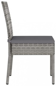 7 részes szürke polyrattan kerti étkezőgarnitúra
