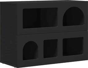 vidaXL Széf Fekete 80,5 x 35 x 59 cm Faanyag