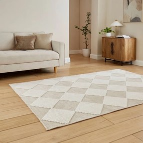 Fehér-bézs mosható szőnyeg 160x230 cm Lyna Beige&amp;White – Think Rugs