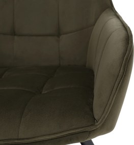 Design fotel, zöld Velvet/fekete, PETIN