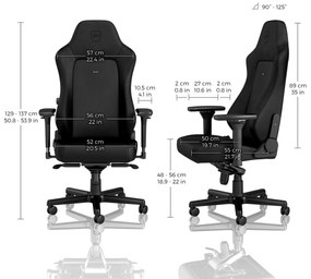 Noblechairs Hero Black Edition Hybrid műbőr gamer szék