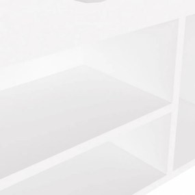 fehér szerelt fa cipőtároló pad párnával 104 x 30 x 49 cm
