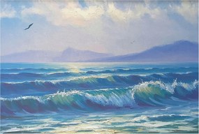 Fotótapéta Flizelina Nappali és Hálószoba Irodába Tengeri hullámok 104x70 Ragasztó