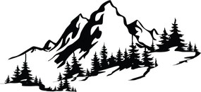 Mountain 3 fém faldekoráció