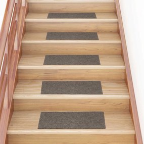 öntapadós lépcsőszőnyegek 30 db 60 x 25 cm bézs téglalap alakú