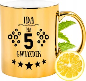 Prémium Arany Csillogó Bögre Ajándék Nyomtatott Fotóval