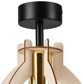 Felületre szerelhető csillár LANDO 1xE27/15W/230V bükkfa