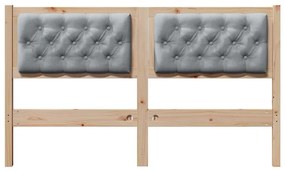 Fejtámla Egyéb Barna és világosszürke 140 cm Tömör fenyőfa