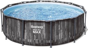 Bestway Polinézia 366 cm x 100 cm fa hatású fémvázas medence szett