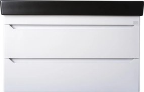 TMP SHARP 100 fali fürdőszobabútor - CeraStyle SHARP FEKETE mosdóval - 100 x 48 cm