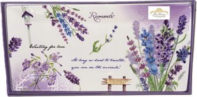 Porcelán tálca Levendula virágok 32,9 x 16 cm