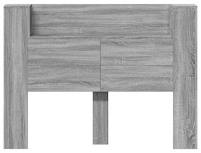szürke sonoma színű áthidalószekrény LED-ekkel 140x16,5x103,5cm
