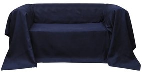 vidaXL Tengerészkék mikro-velúr kanapéhuzat védő 210 x 280 cm