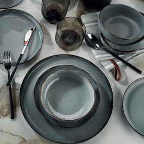 24 részes porcelán étkészlet kék