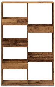 antik fa színű szerelt fa könyvespolc 100 x 33 x 155,5 cm