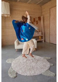 Bézs mosható kézi szövésű pamut gyerek szőnyeg 110x130 cm Sea Turtle – Lorena Canals