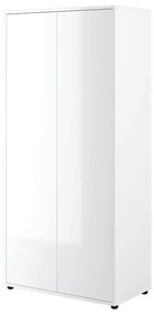 Gardróbszekrény Concept Pro Lenart AH156Fényes fehér, Fehér, 218x101x55cm, Szekrényajtók: Pántos