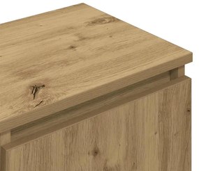 kézműves tölgy színű szerelt fa TV-szekrény 102x30x36 cm
