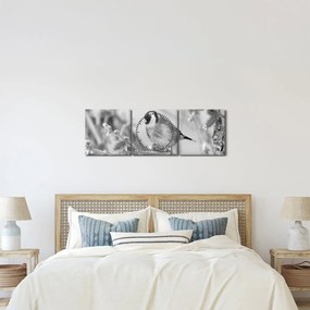 Kép - Egy madár télen (órával) (90x30 cm)