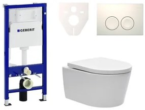 Fali WC szett Geberit előtétfalas szereléshez + SAT Brevis WC SIKOGES6W1