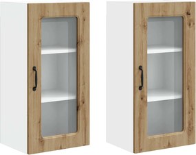 vidaXL Konyhaszekrény Kalmar 2 pcs Artisan tölgy 40 x 31 x 80 cm