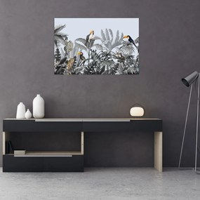 Kép - Illusztrált dzsungel (90x60 cm)
