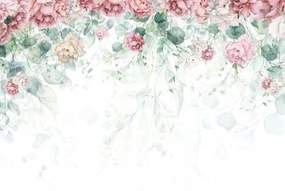 3D fotótapéta hatás Levelek virágok Rózsák 208 x 146