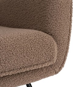 Fotel Bujany JACKSON Brązowy Boucle