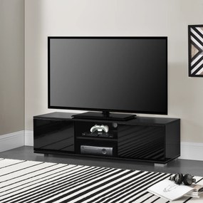 [en.casa] TV-szekrény 34,5x120x40 cm fekete fényes